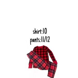 GAP Kids Red and Black Plaid Pajama Set